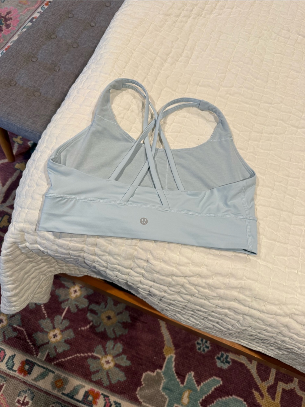 lululemon athletica Pale Blue Strappy Sports Bra